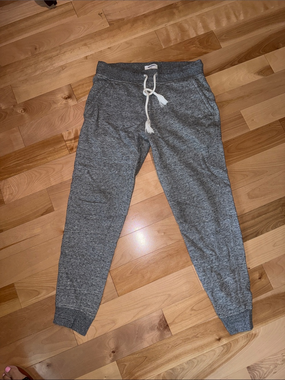 Cozy Gray Drawstring Jogger Pants Small EUC